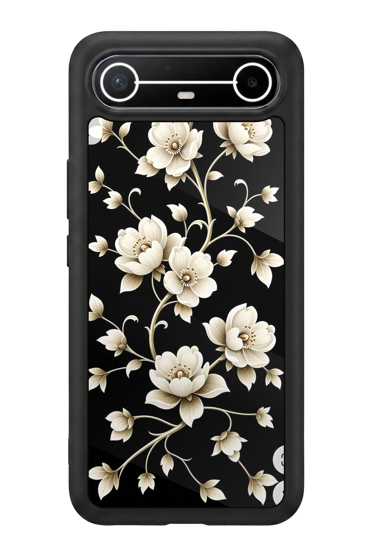 Tecno Spark Slim 5G Uyumlu Yaldizli Cicek Tasarımlı Glossy Premium Kılıf