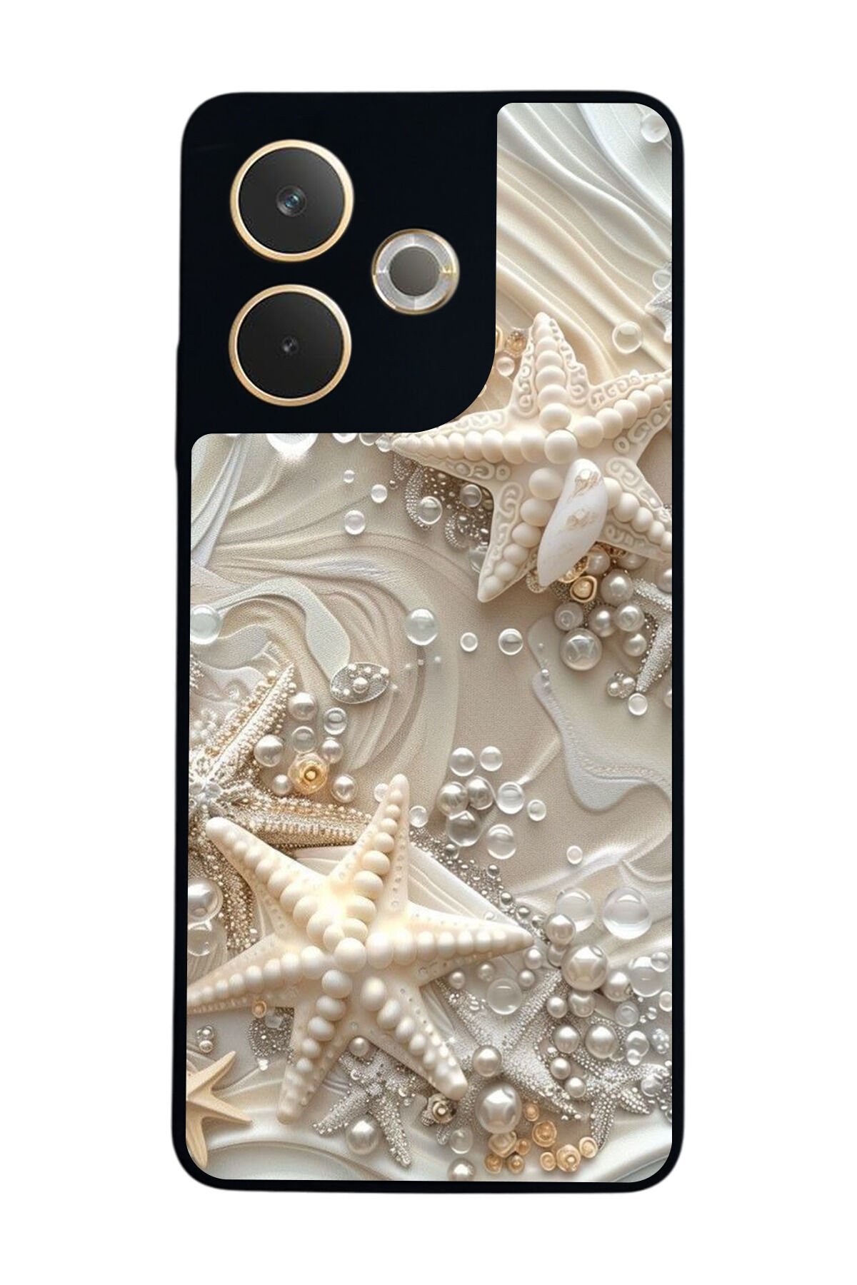 Oppo A5 Pro Uyumlu İnci Tasarımlı Glossy Premium Kılıf