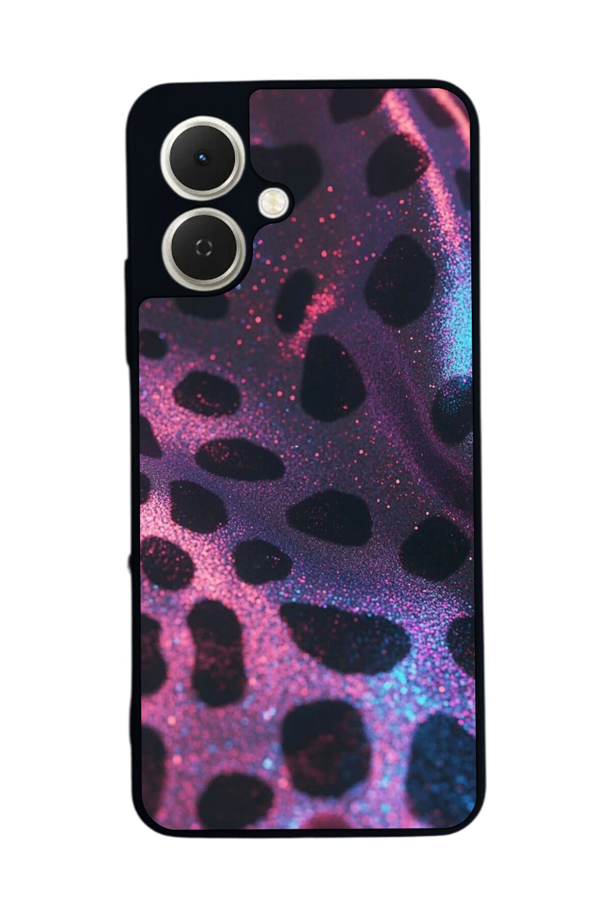 Tecno Spark GO 2 Uyumlu Hologram Leopar Tasarımlı Glossy Premium Kılıf