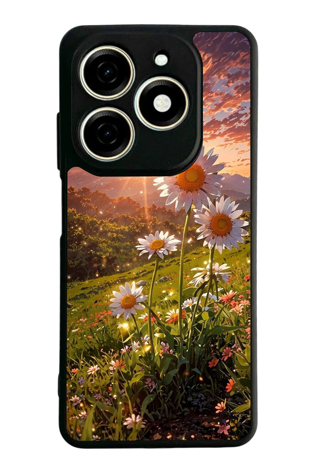 Tecno Spark 20/20C Uyumlu Cicek Tasarımlı Glossy Premium Kılıf