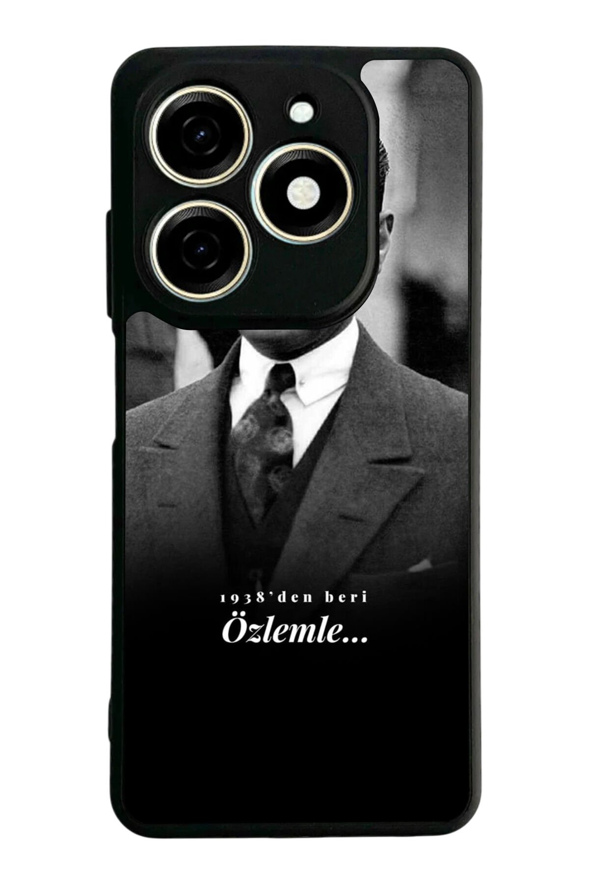 Tecno Spark 20/20C Uyumlu Mustafa Kemal Ataturk Tasarımlı Glossy Premium Kılıf