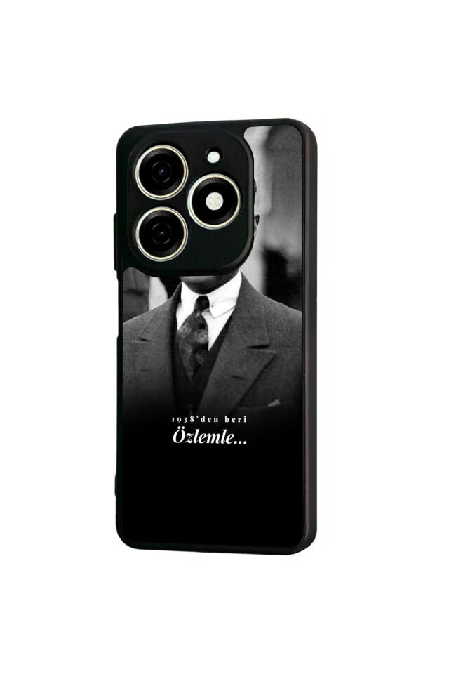 Tecno Spark 20/20C Uyumlu Mustafa Kemal Ataturk Tasarımlı Glossy Premium Kılıf