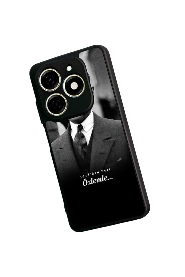 Tecno Spark 20/20C Uyumlu Mustafa Kemal Ataturk Tasarımlı Glossy Premium Kılıf