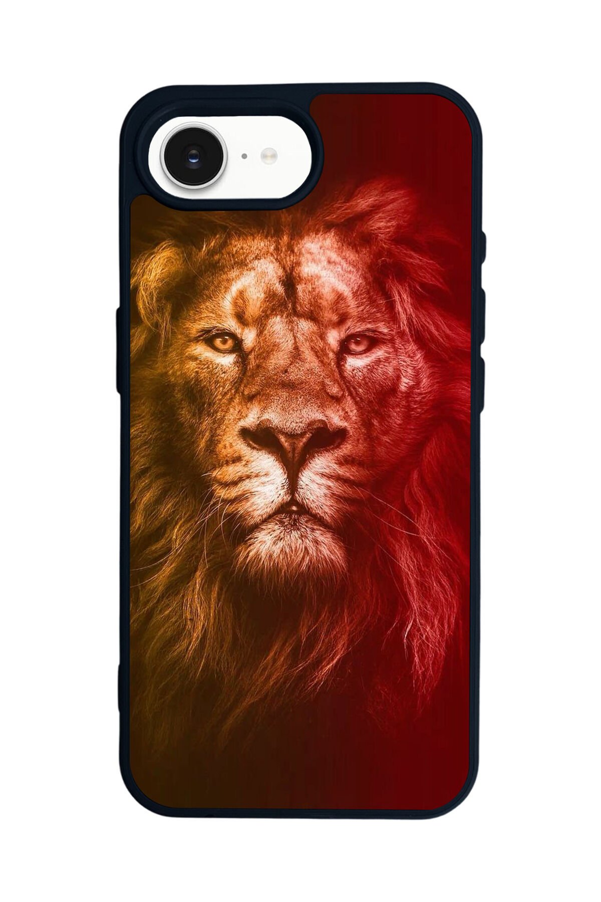 iPhone 16E Uyumlu Aslan Tasarımlı Glossy Premium Kılıf