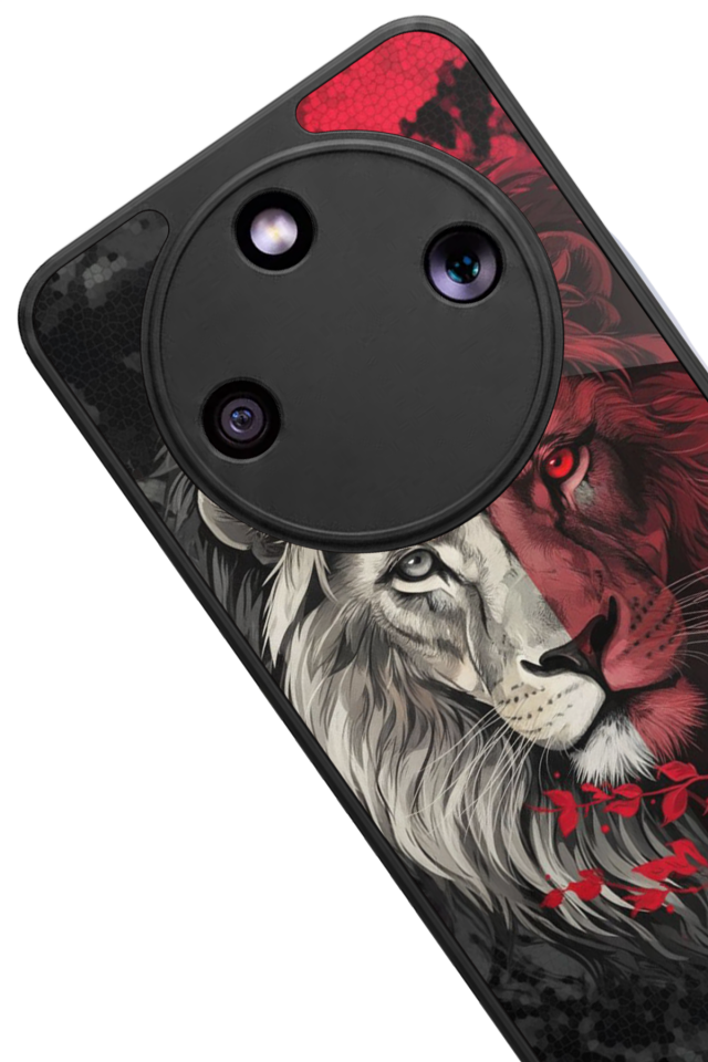 Honor Magic 8 Lite Uyumlu Aslan Tasarımlı Glossy Premium Kılıf