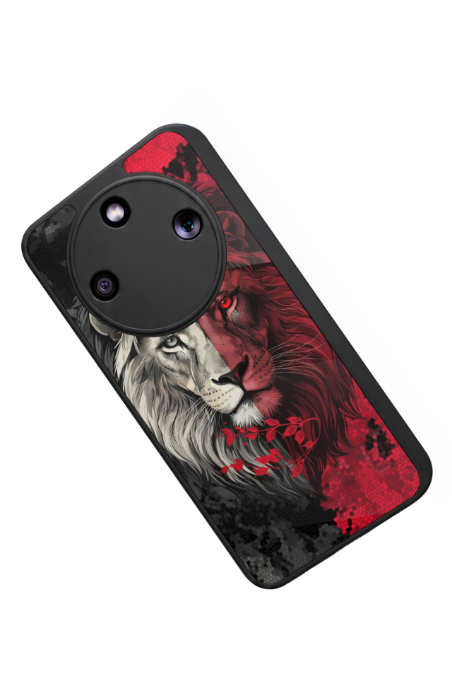 Honor Magic 8 Lite Uyumlu Aslan Tasarımlı Glossy Premium Kılıf