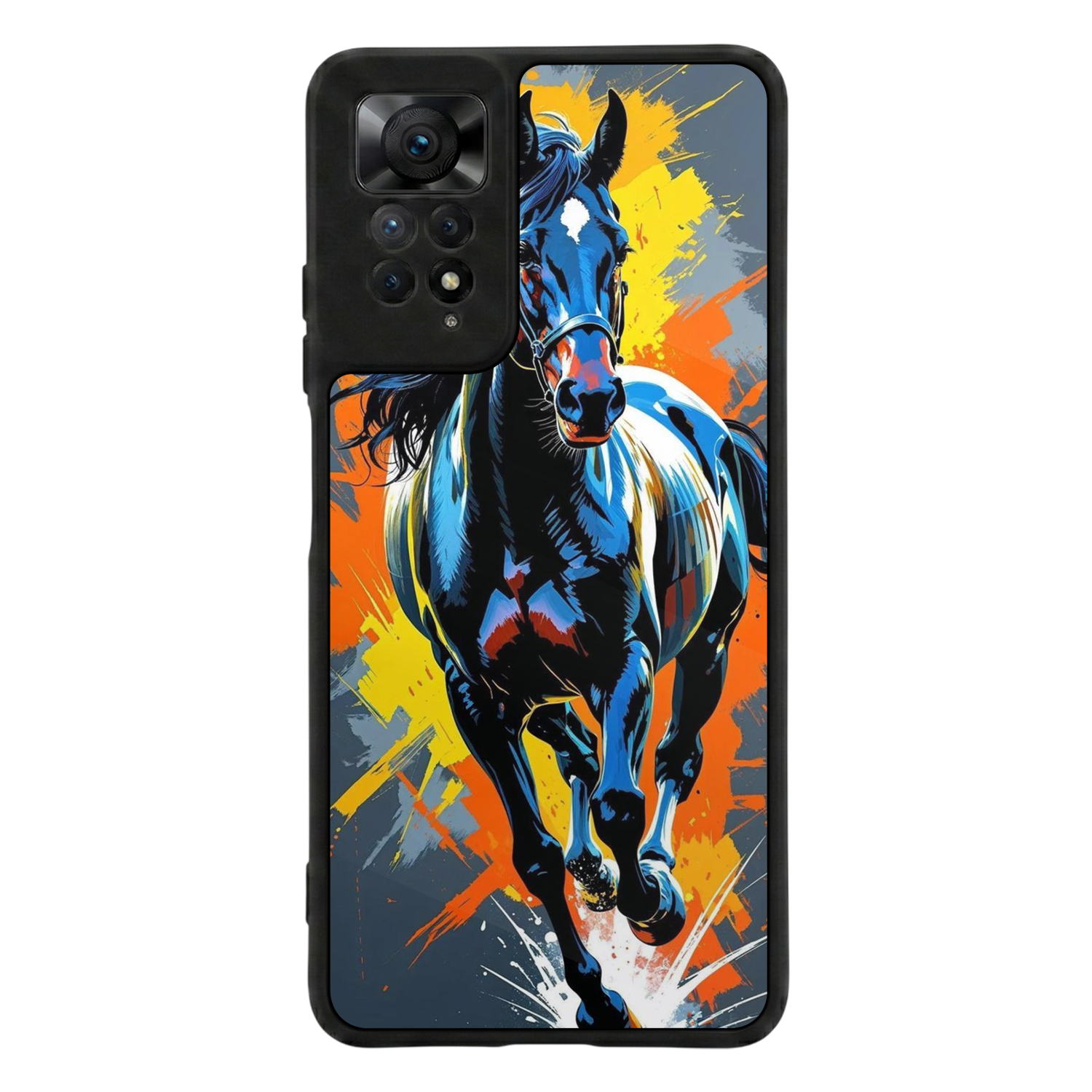 Xiaomi Redmi Note 11 Pro Uyumlu At Horse Tasarımlı Glossy Premium Kılıf