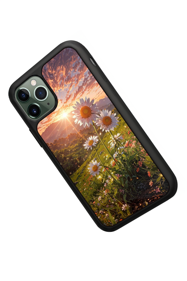 iPhone 11 Pro Uyumlu Cicek Tasarımlı Glossy Premium Kılıf