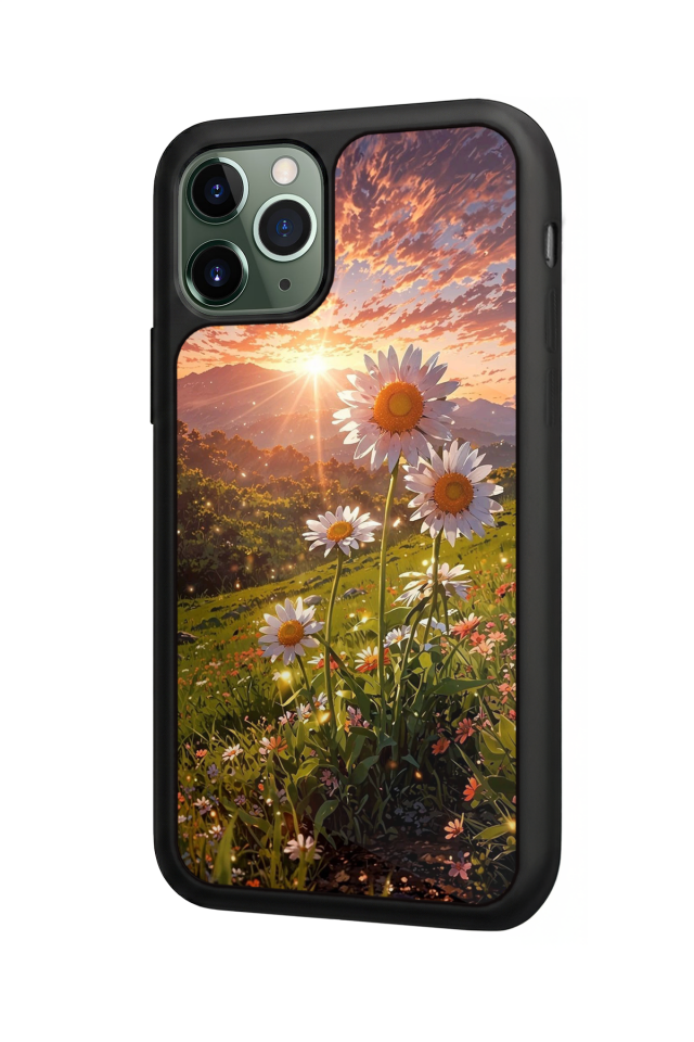 iPhone 11 Pro Uyumlu Cicek Tasarımlı Glossy Premium Kılıf