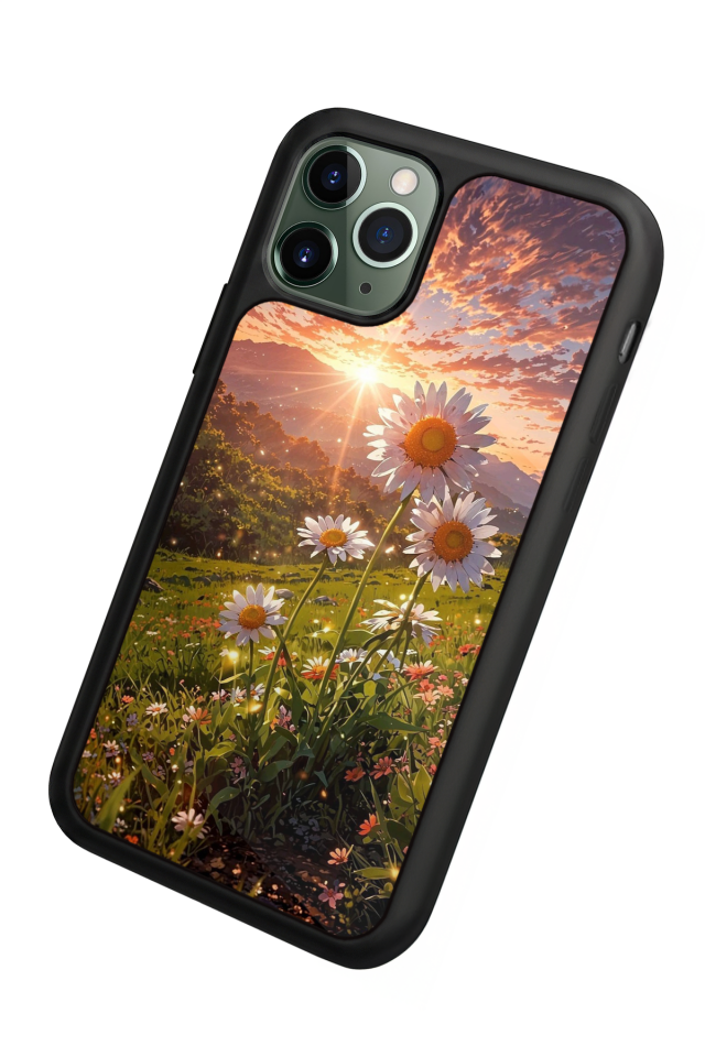 iPhone 11 Pro Uyumlu Cicek Tasarımlı Glossy Premium Kılıf
