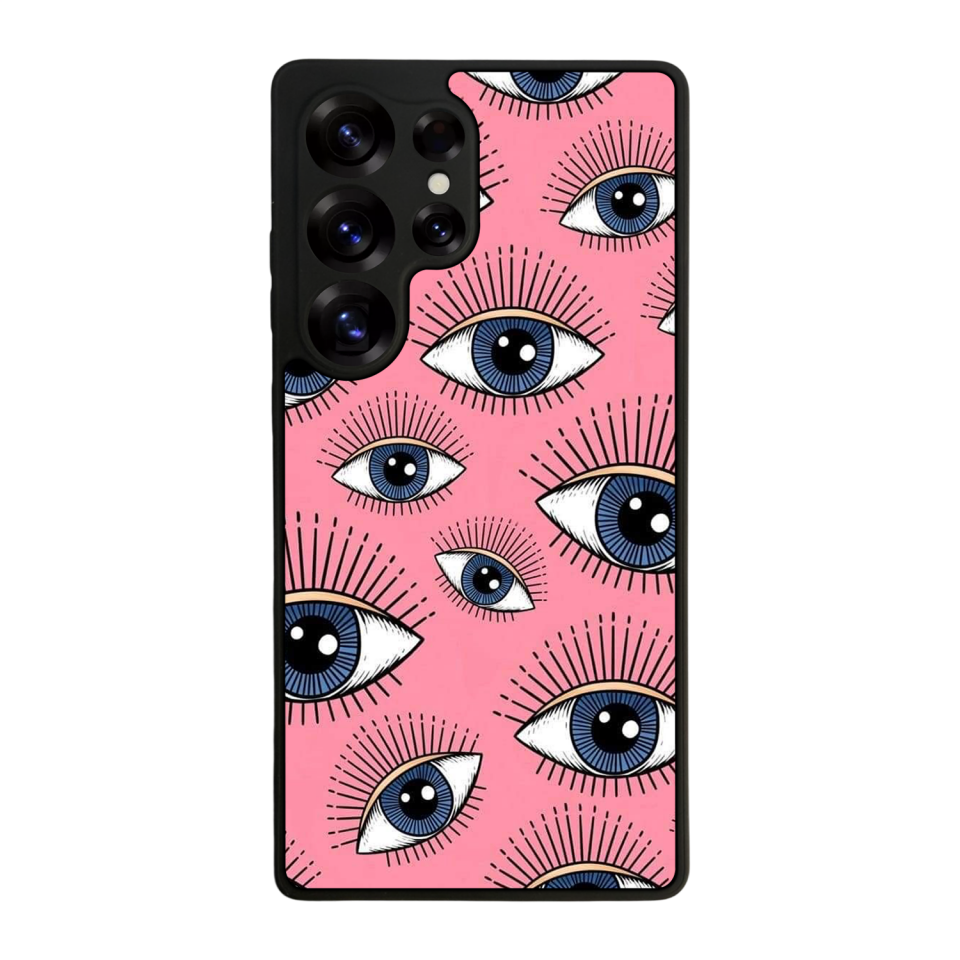 Samsung Galaxy S25 Ultra Uyumlu Göz Tasarımlı Glossy Premium Kılıf