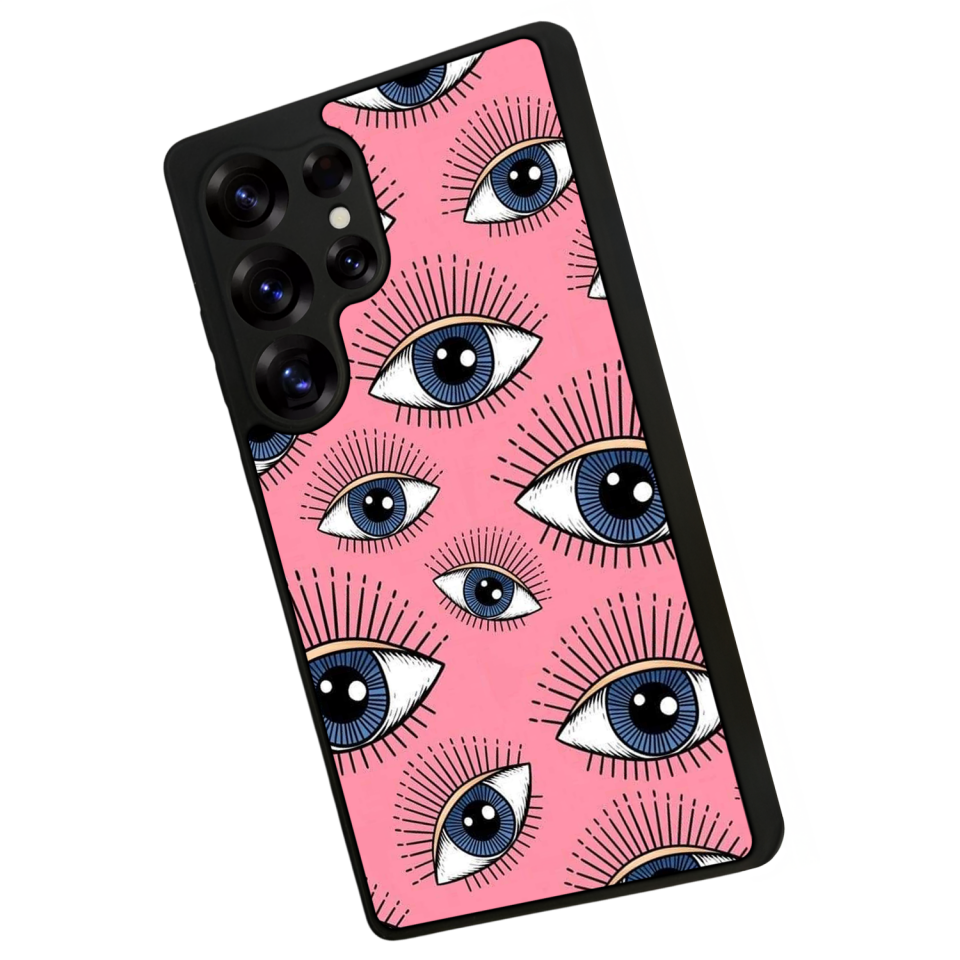 Samsung Galaxy S25 Ultra Uyumlu Göz Tasarımlı Glossy Premium Kılıf