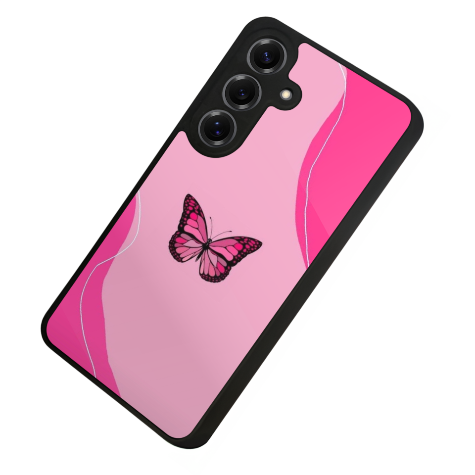 Samsung Galaxy S25 Uyumlu Kelebek Tasarımlı Glossy Premium Kılıf