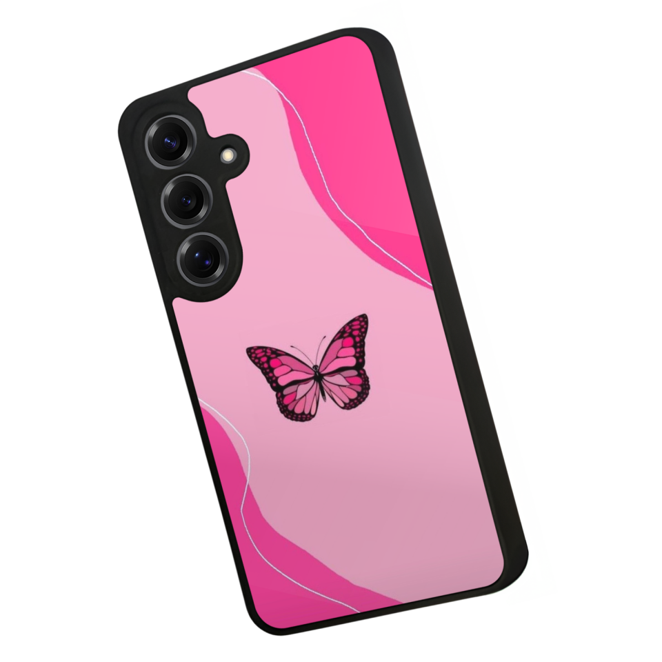 Samsung Galaxy S25 Uyumlu Kelebek Tasarımlı Glossy Premium Kılıf