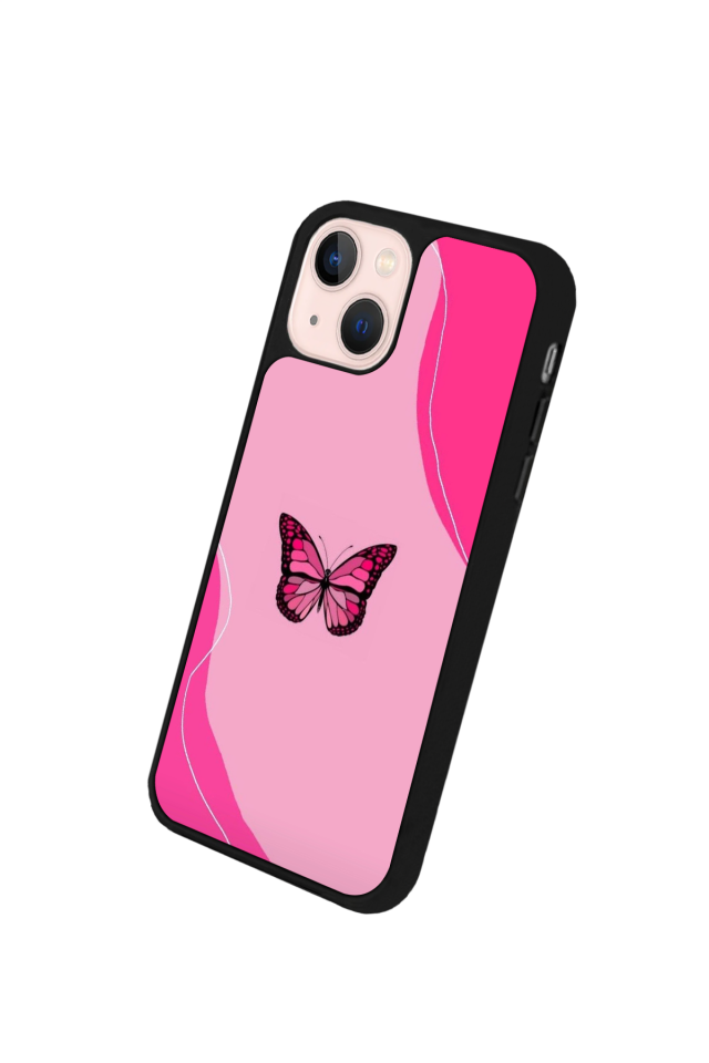iPhone 13/14 Uyumlu Kelebek Tasarımlı Glossy Premium Kılıf