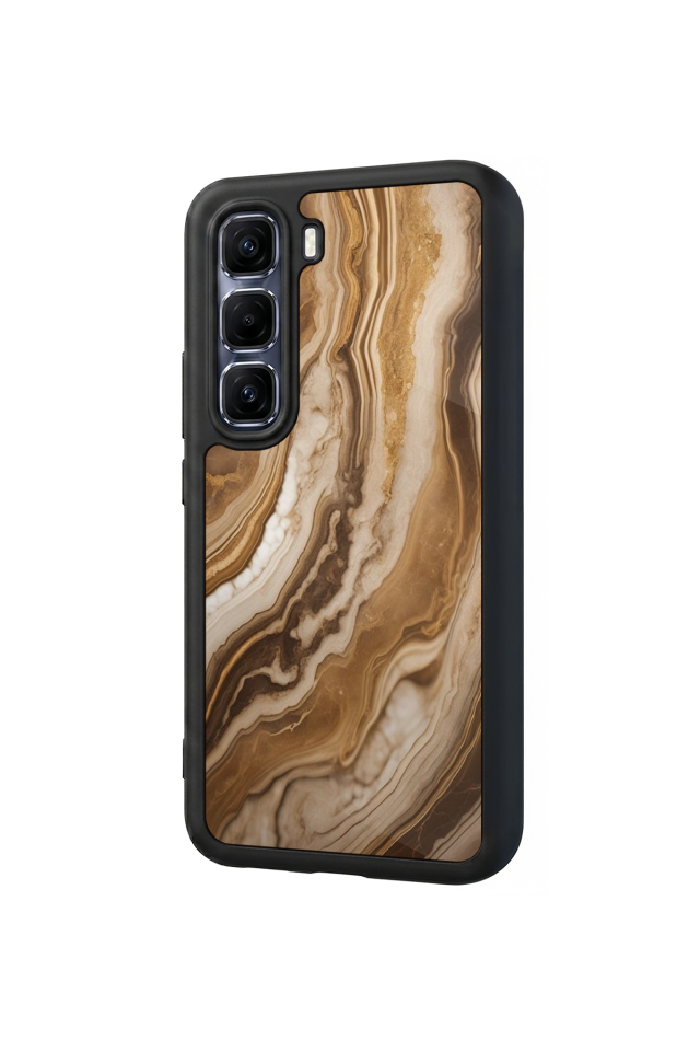 Infinix Hot 60 Pro Plus Uyumlu Mermer Marble Tasarımlı Glossy Premium Kılıf