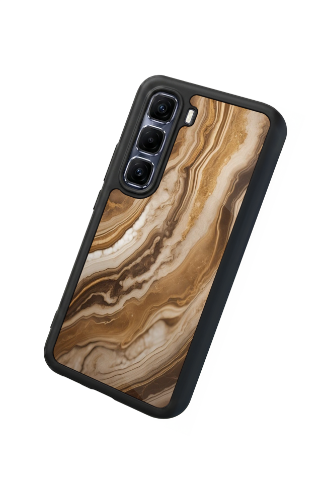 Infinix Hot 60 Pro Plus Uyumlu Mermer Marble Tasarımlı Glossy Premium Kılıf