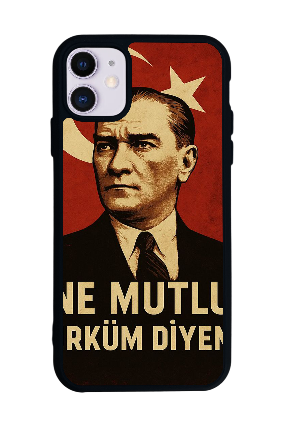 iPhone 11 Uyumlu  Mustafa Kemal Ataturk Tasarımlı Glossy Premium Kılıf