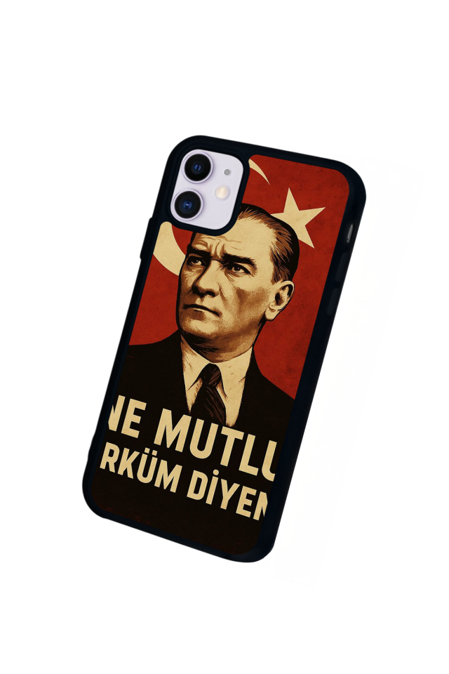 iPhone 11 Uyumlu  Mustafa Kemal Ataturk Tasarımlı Glossy Premium Kılıf