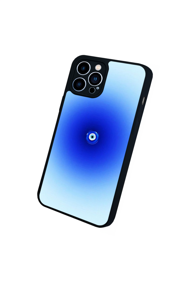 iPhone 13 Pro Max Uyumlu Nazar Tasarımlı Glossy Premium Kılıf