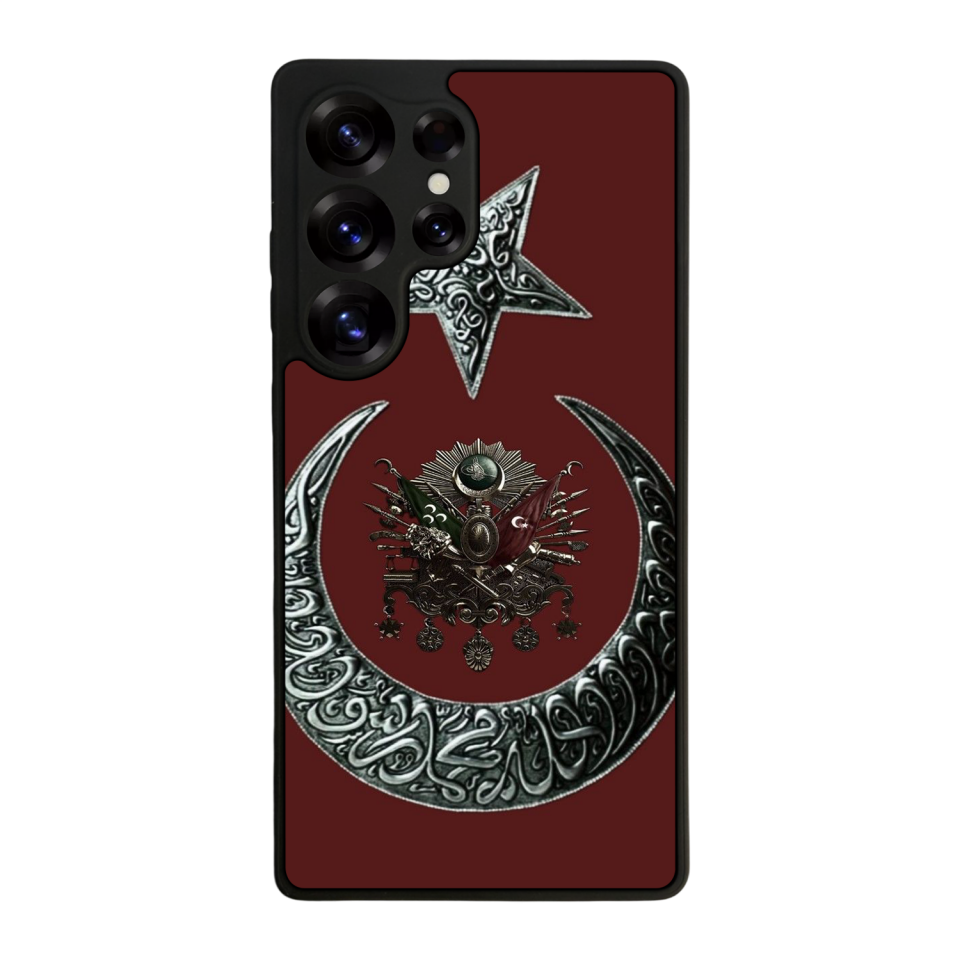 Samsung Galaxy S25 Ultra Uyumlu Osmanli Tugrasi Tasarımlı Glossy Premium Kılıf