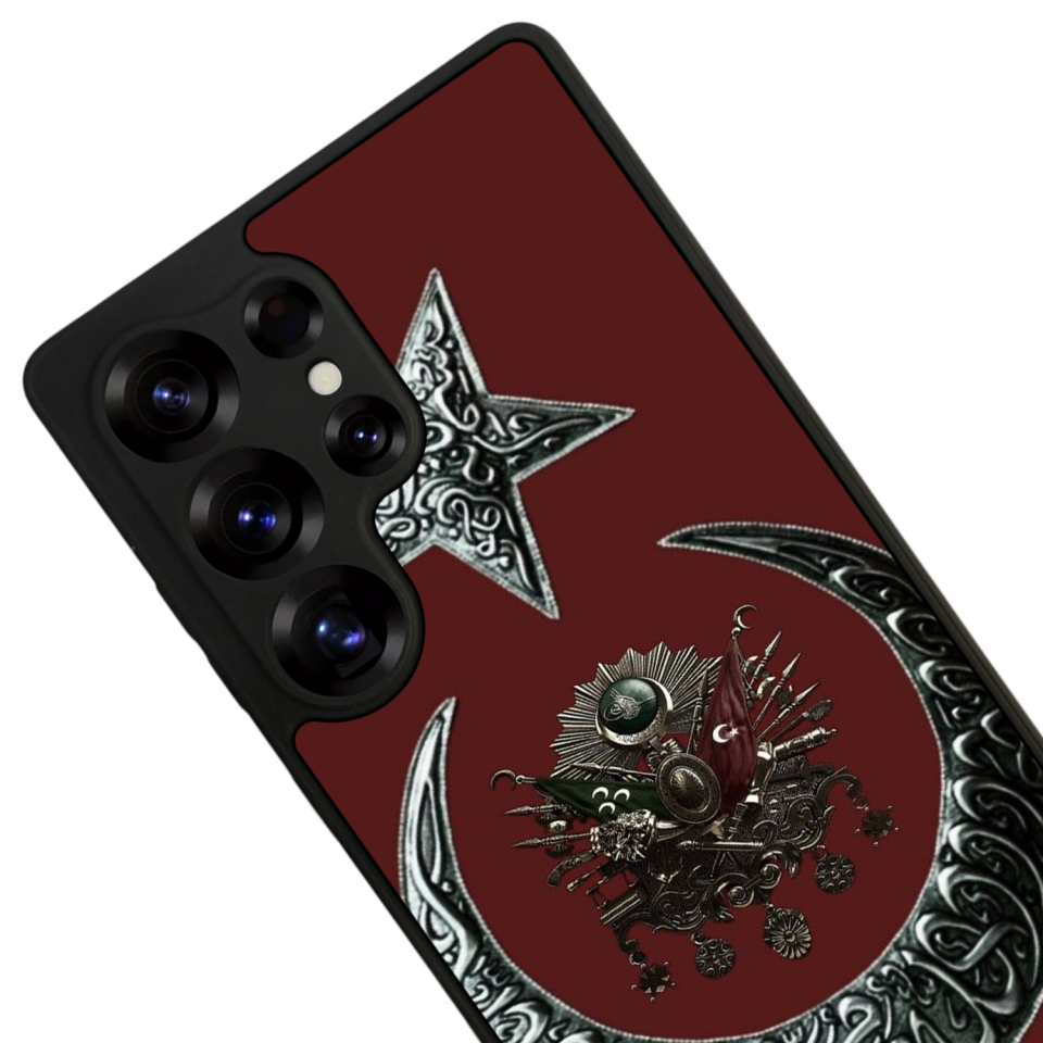 Samsung Galaxy S25 Ultra Uyumlu Osmanli Tugrasi Tasarımlı Glossy Premium Kılıf