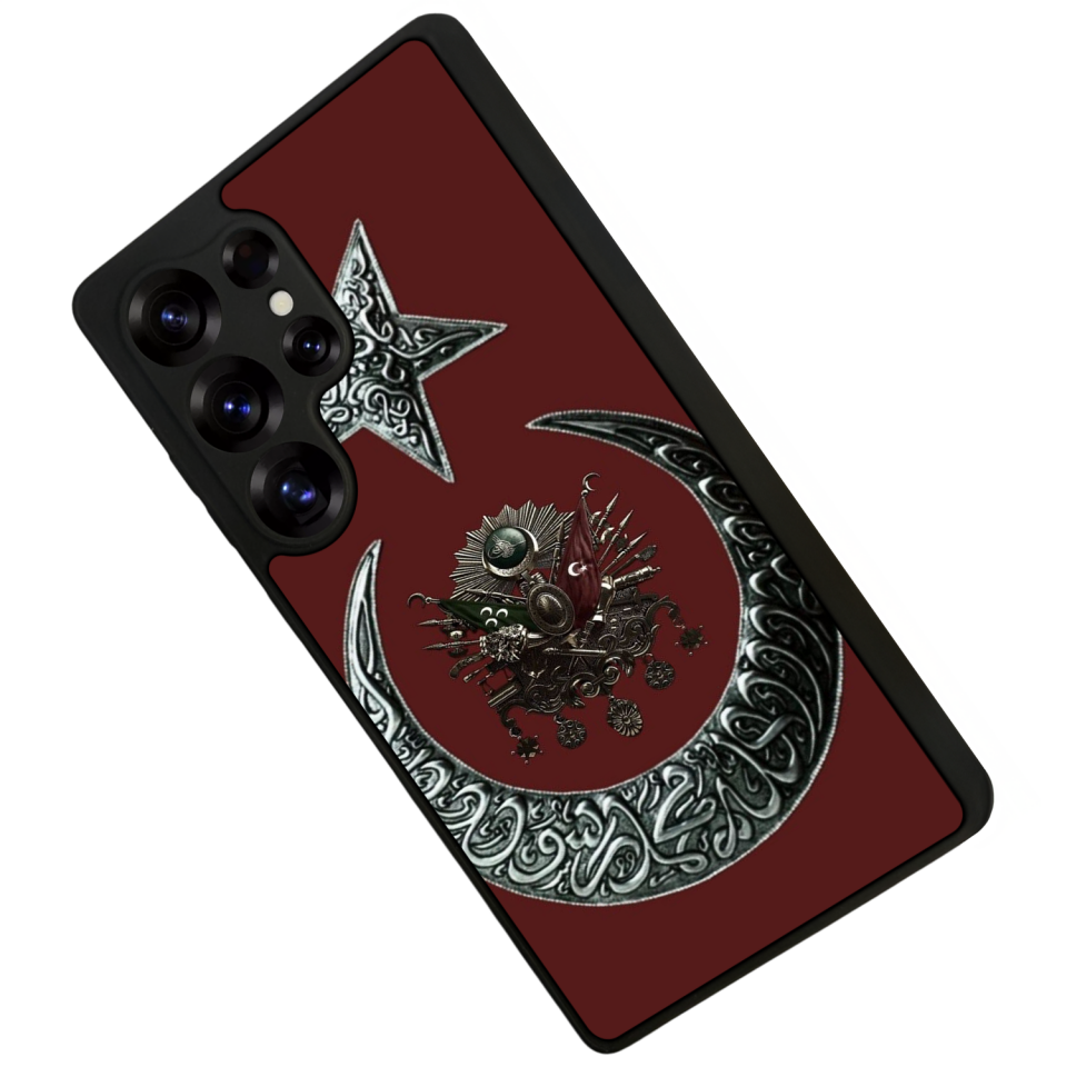 Samsung Galaxy S25 Ultra Uyumlu Osmanli Tugrasi Tasarımlı Glossy Premium Kılıf