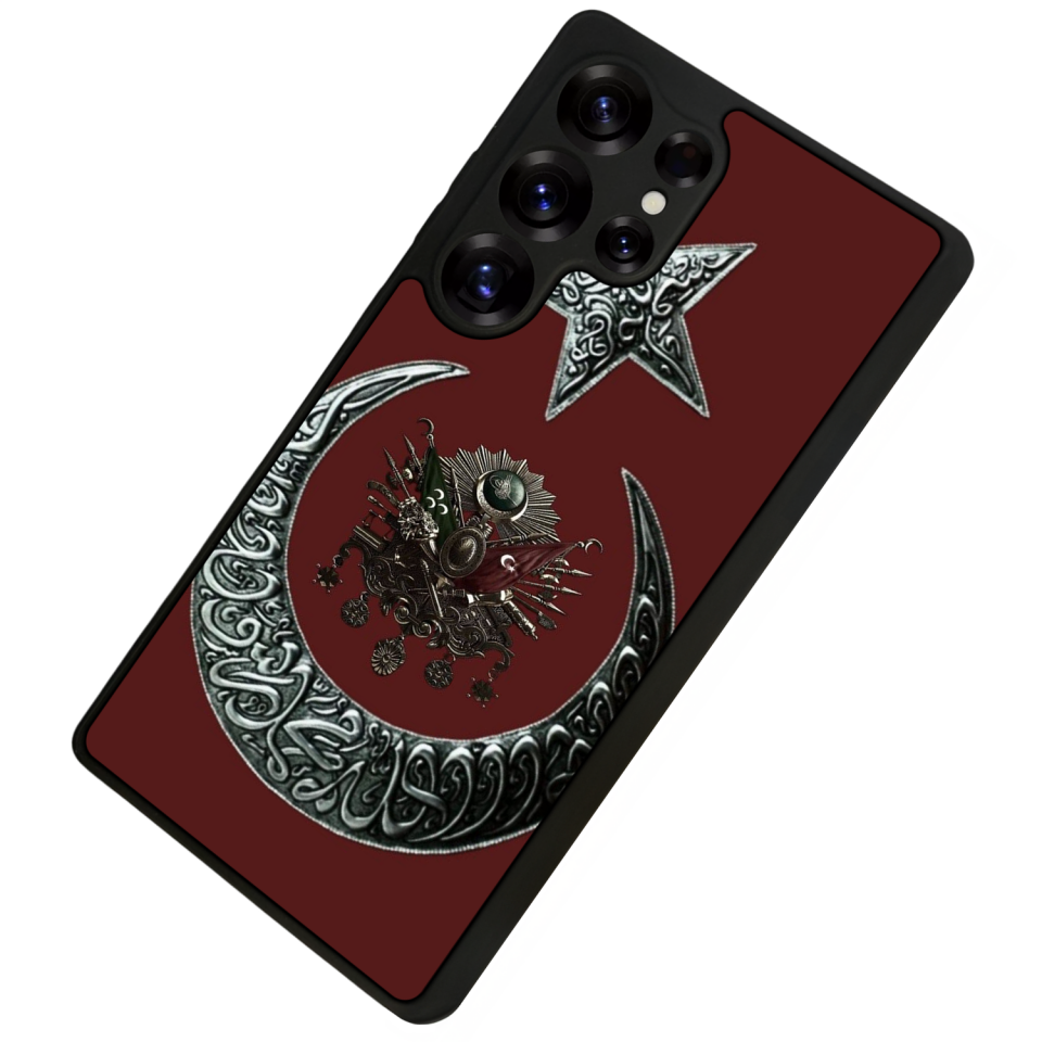 Samsung Galaxy S25 Ultra Uyumlu Osmanli Tugrasi Tasarımlı Glossy Premium Kılıf