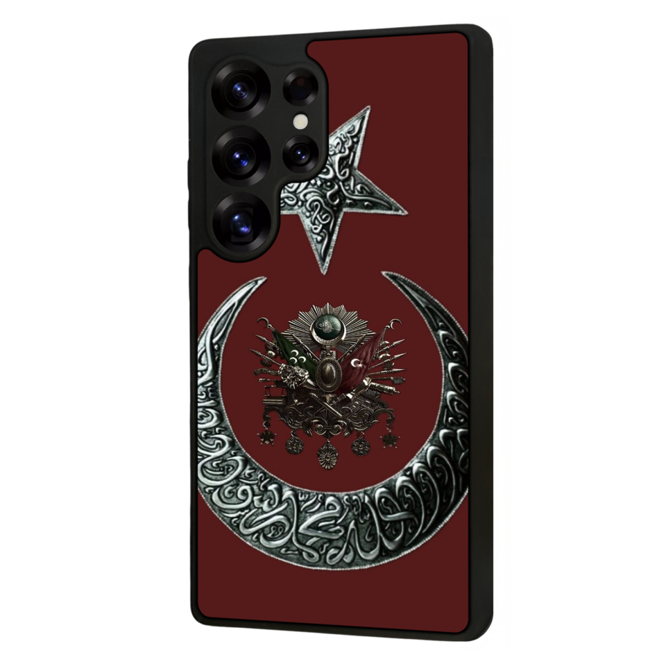 Samsung Galaxy S25 Ultra Uyumlu Osmanli Tugrasi Tasarımlı Glossy Premium Kılıf