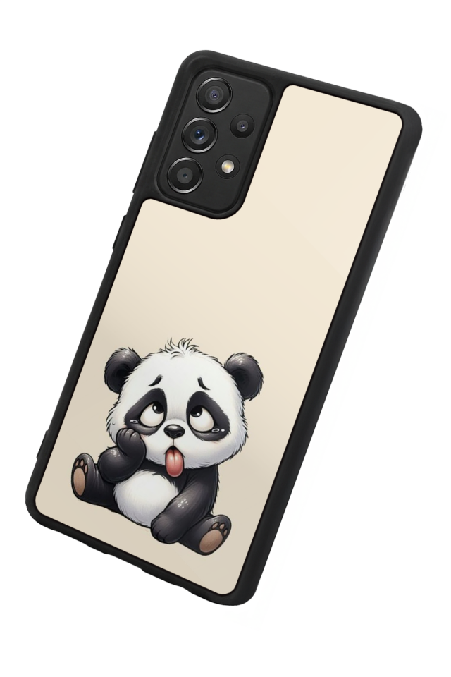 Samsung Galaxy A72 Uyumlu Panda Tasarımlı Glossy Premium Kılıf