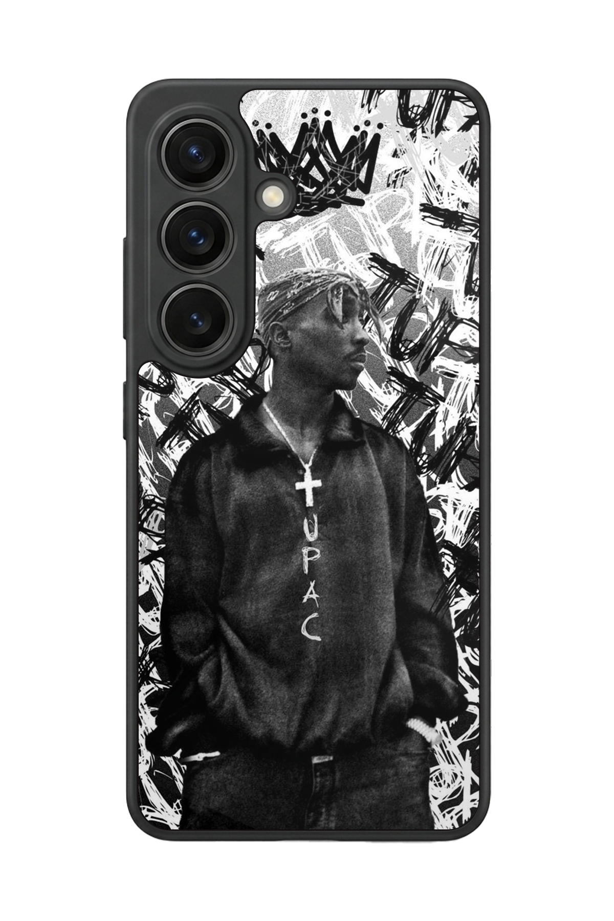 Samsung Galaxy S26 Uyumlu Tupac Tasarımlı Glossy Premium Kılıf