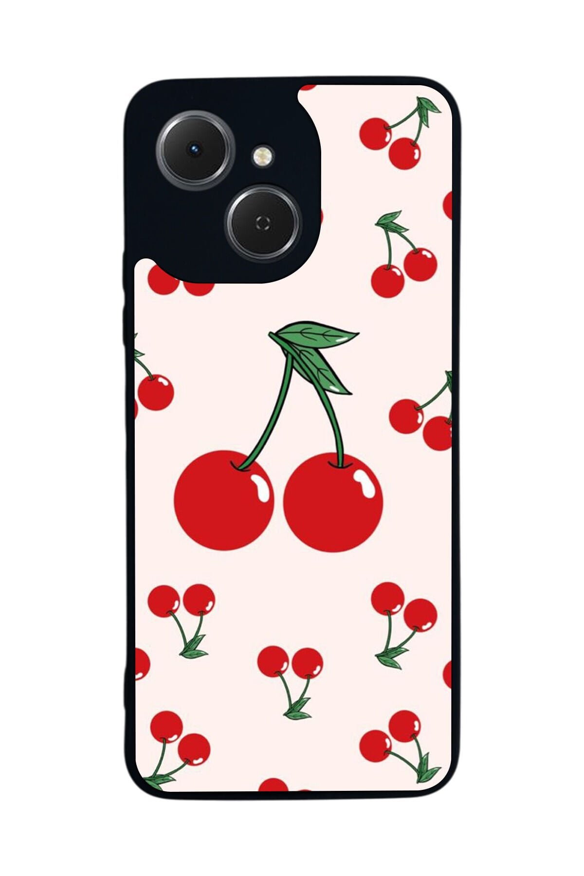 Tecno Spark 40C Uyumlu Kiraz Tasarımlı Glossy Premium Kılıf
