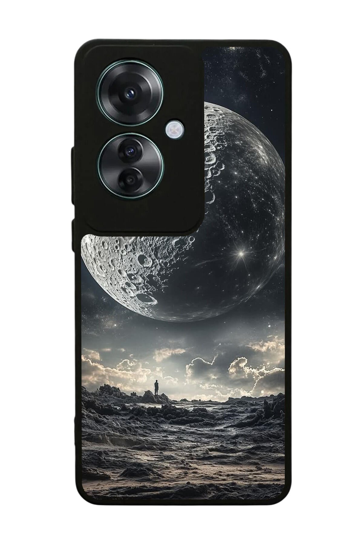 Oppo Reno 11F Uyumlu Ay Tasarımlı Glossy Premium Kılıf