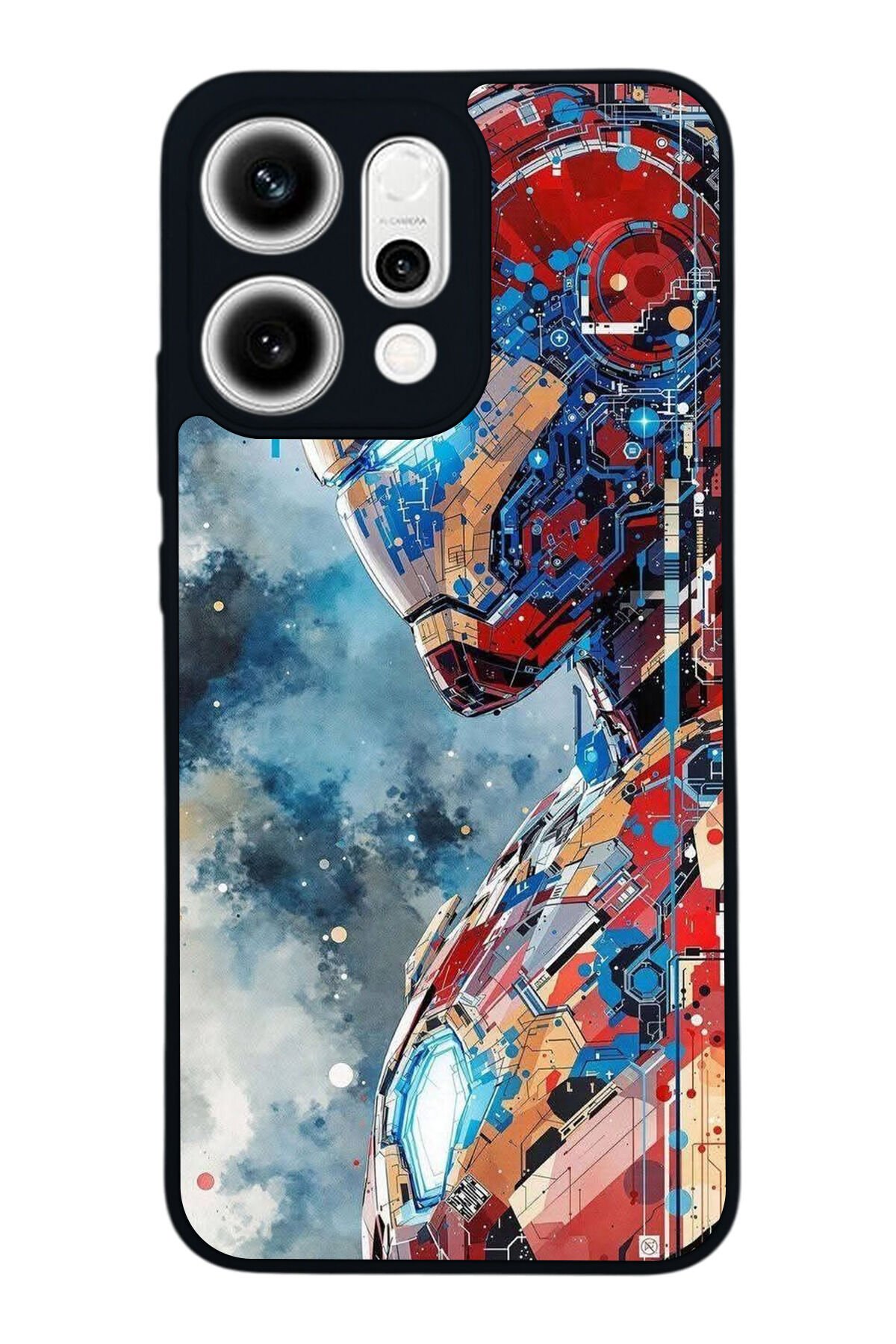 Oppo Reno 14 Uyumlu Iron Man ( Demir Adam ) Tasarımlı Glossy Premium Kılıf