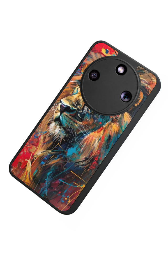 Honor Magic 8 Lite Uyumlu Aslan Tasarımlı Glossy Premium Kılıf