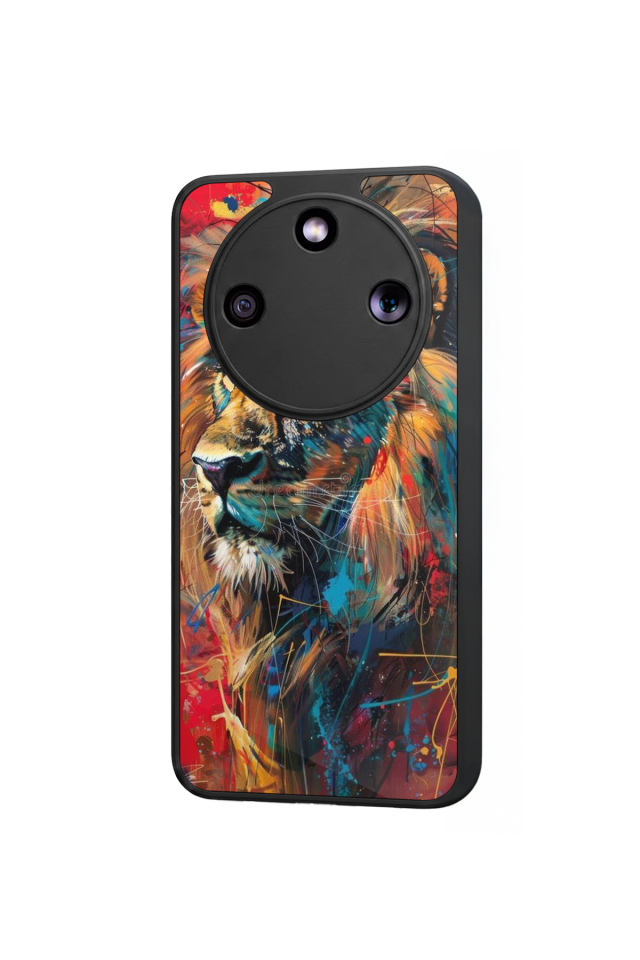 Honor Magic 8 Lite Uyumlu Aslan Tasarımlı Glossy Premium Kılıf