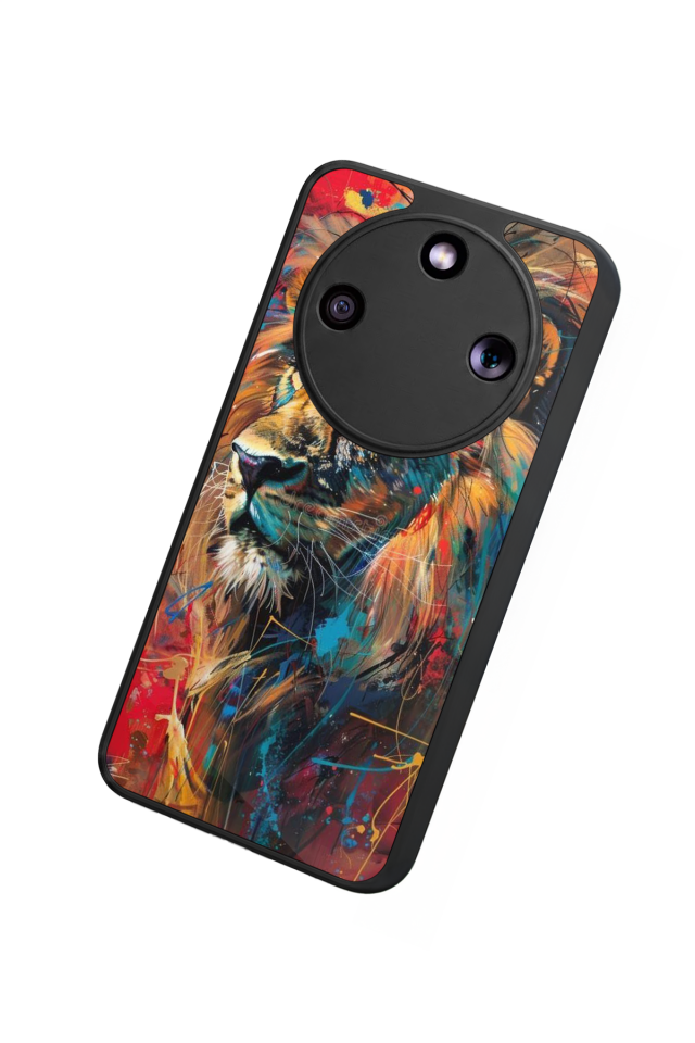 Honor Magic 8 Lite Uyumlu Aslan Tasarımlı Glossy Premium Kılıf