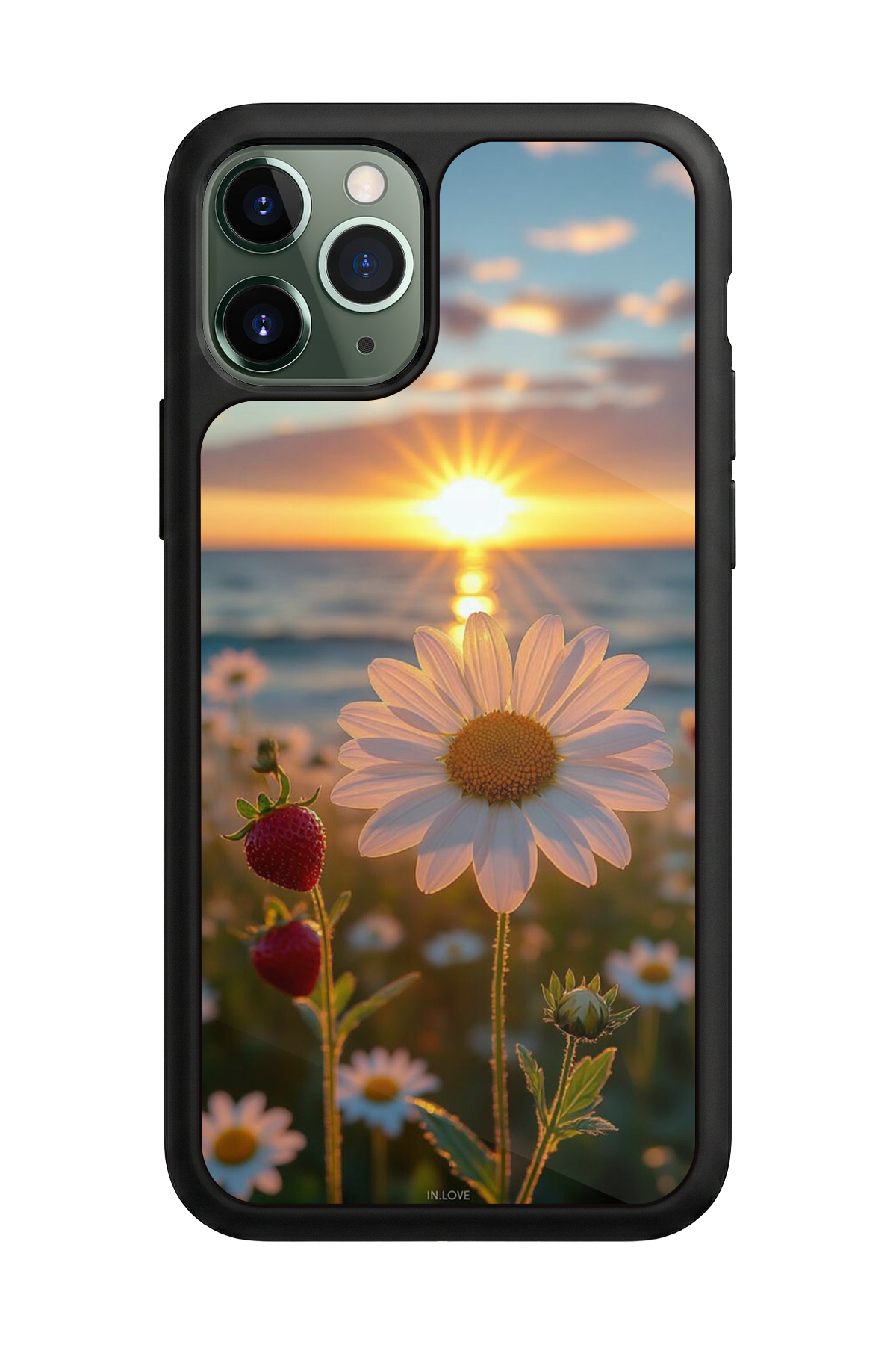 iPhone 11 Pro Uyumlu Cicek Tasarımlı Glossy Premium Kılıf