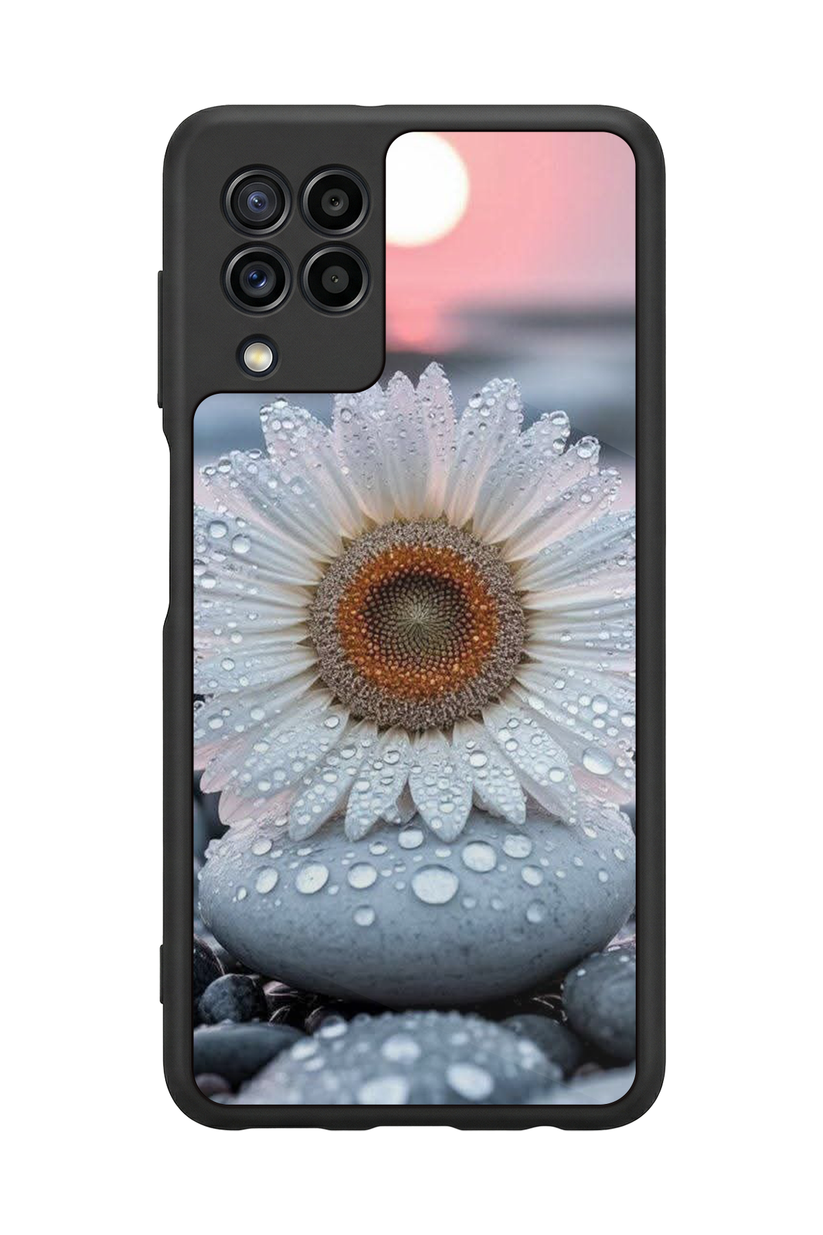 Samsung Galaxy M22 Uyumlu Cicek Tasarımlı Glossy Premium Kılıf