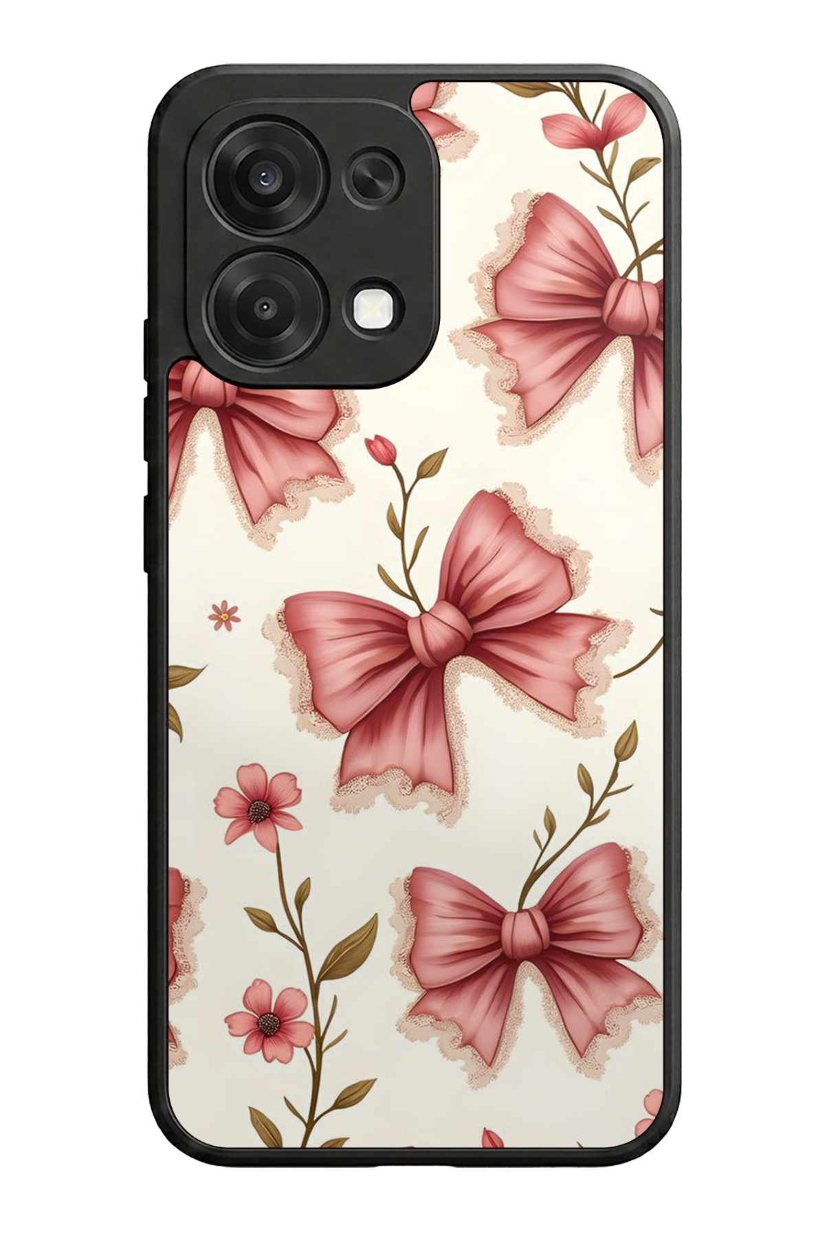 Oppo A6 Pro Uyumlu Kurdele Tasarımlı Glossy Premium Kılıf