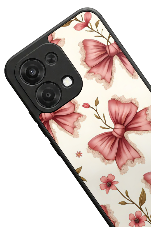 Oppo A6 Pro Uyumlu Kurdele Tasarımlı Glossy Premium Kılıf