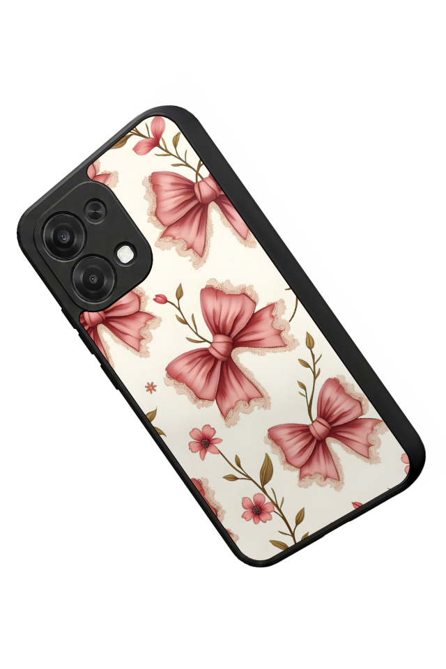 Oppo A6 Pro Uyumlu Kurdele Tasarımlı Glossy Premium Kılıf