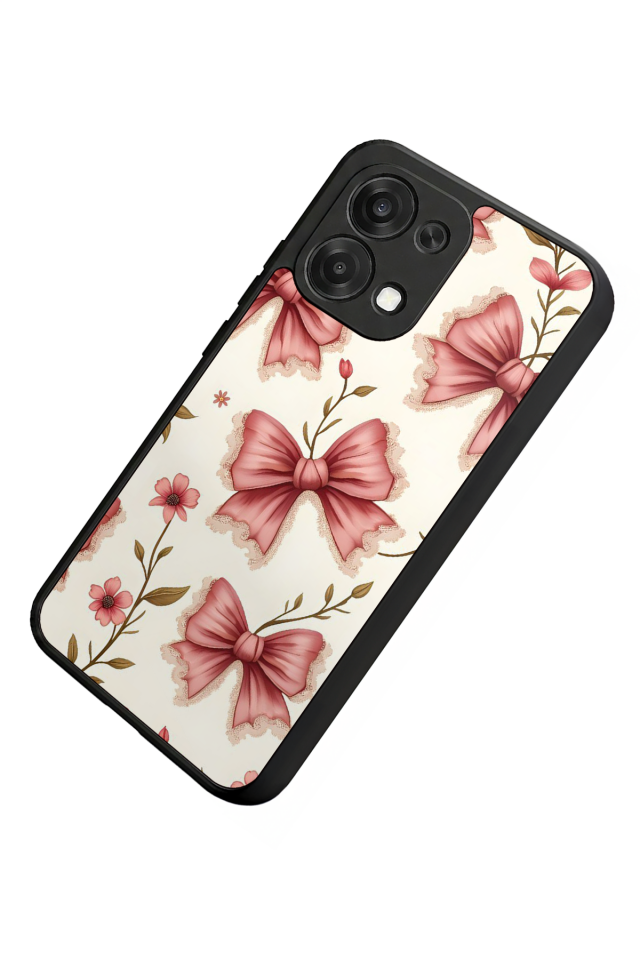 Oppo A6 Pro Uyumlu Kurdele Tasarımlı Glossy Premium Kılıf