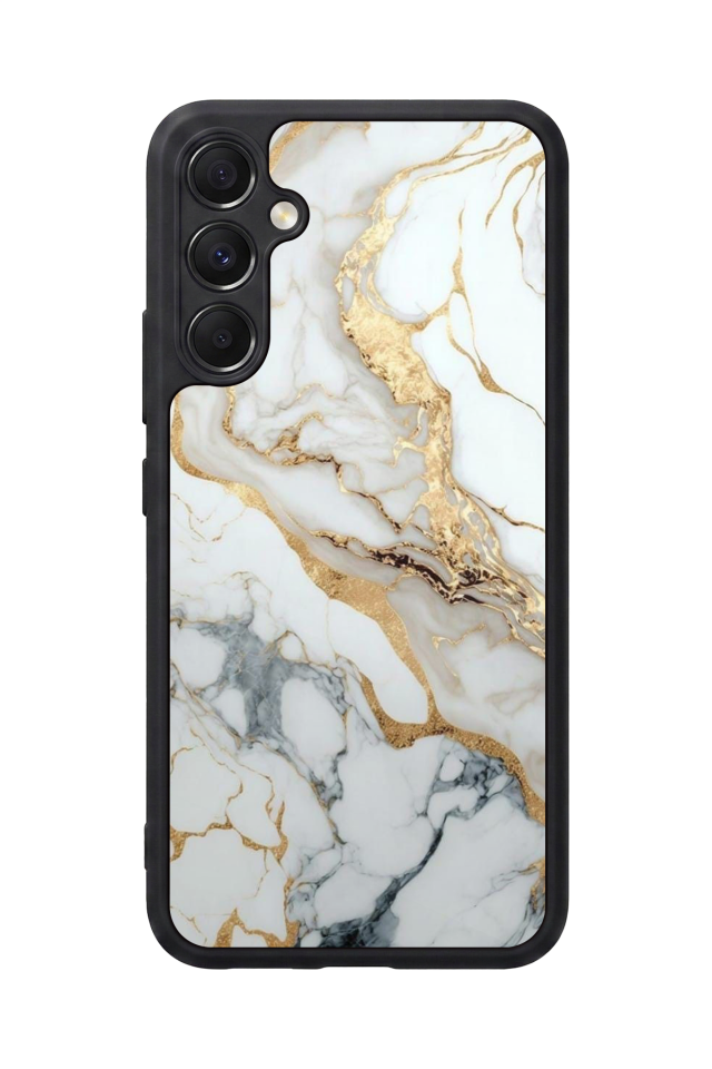 Samsung Galaxy A34 Uyumlu Mermer Marble Tasarımlı Glossy Premium Kılıf