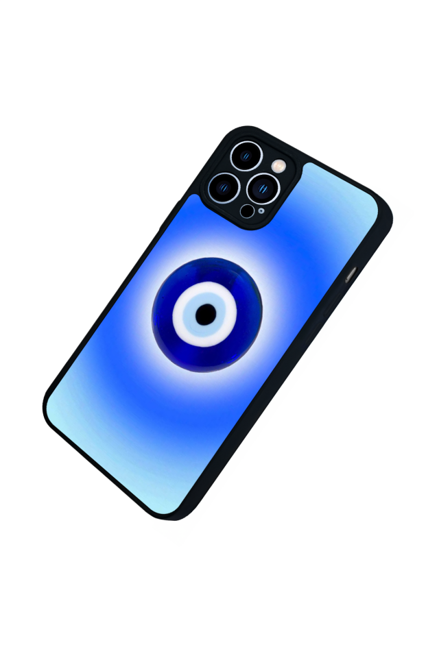 iPhone 13 Pro Max Uyumlu Nazar Tasarımlı Glossy Premium Kılıf