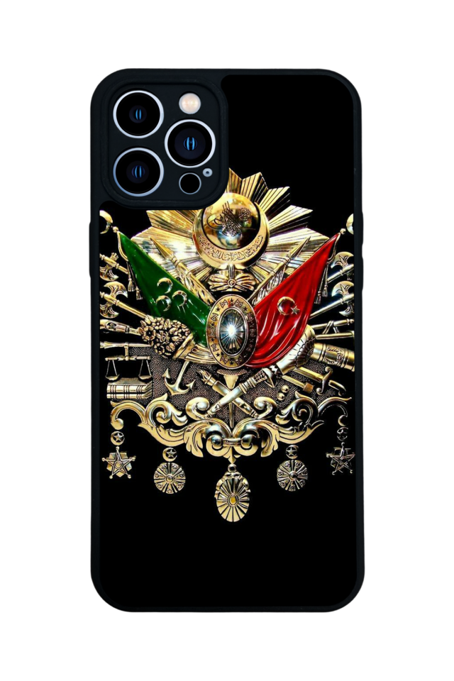 iPhone 12 Pro Max Uyumlu Osmanli Tugrasi Tasarımlı Glossy Premium Kılıf