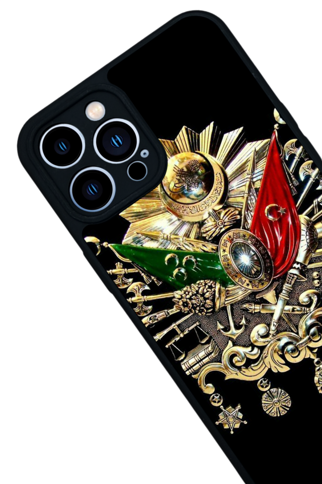 iPhone 12 Pro Max Uyumlu Osmanli Tugrasi Tasarımlı Glossy Premium Kılıf
