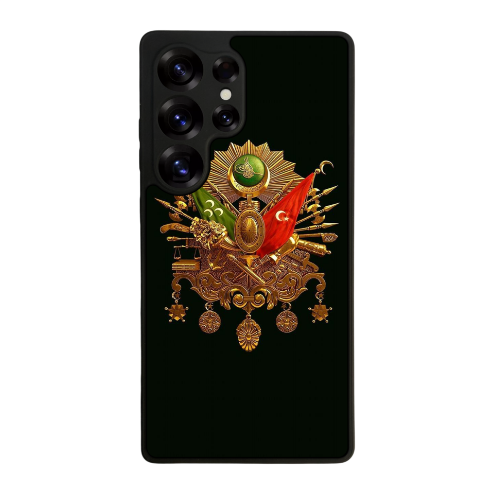Samsung Galaxy S25 Ultra Uyumlu Osmanli Tugrasi Tasarımlı Glossy Premium Kılıf