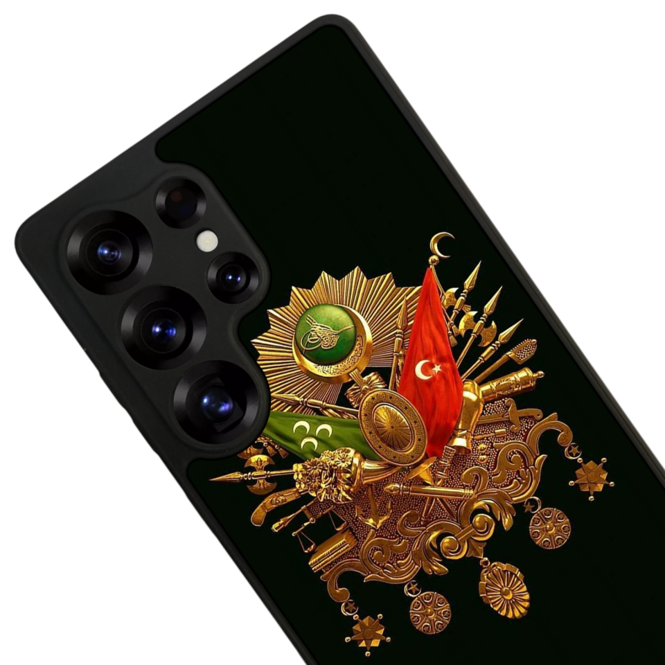 Samsung Galaxy S25 Ultra Uyumlu Osmanli Tugrasi Tasarımlı Glossy Premium Kılıf