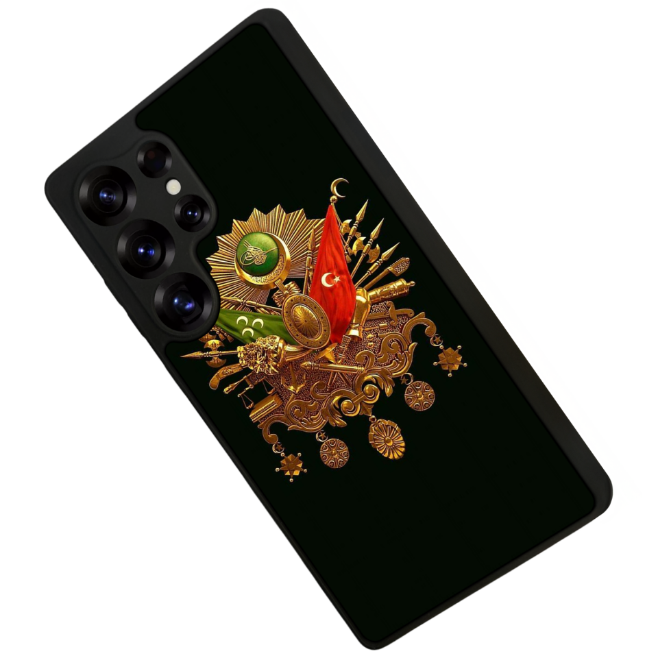 Samsung Galaxy S25 Ultra Uyumlu Osmanli Tugrasi Tasarımlı Glossy Premium Kılıf